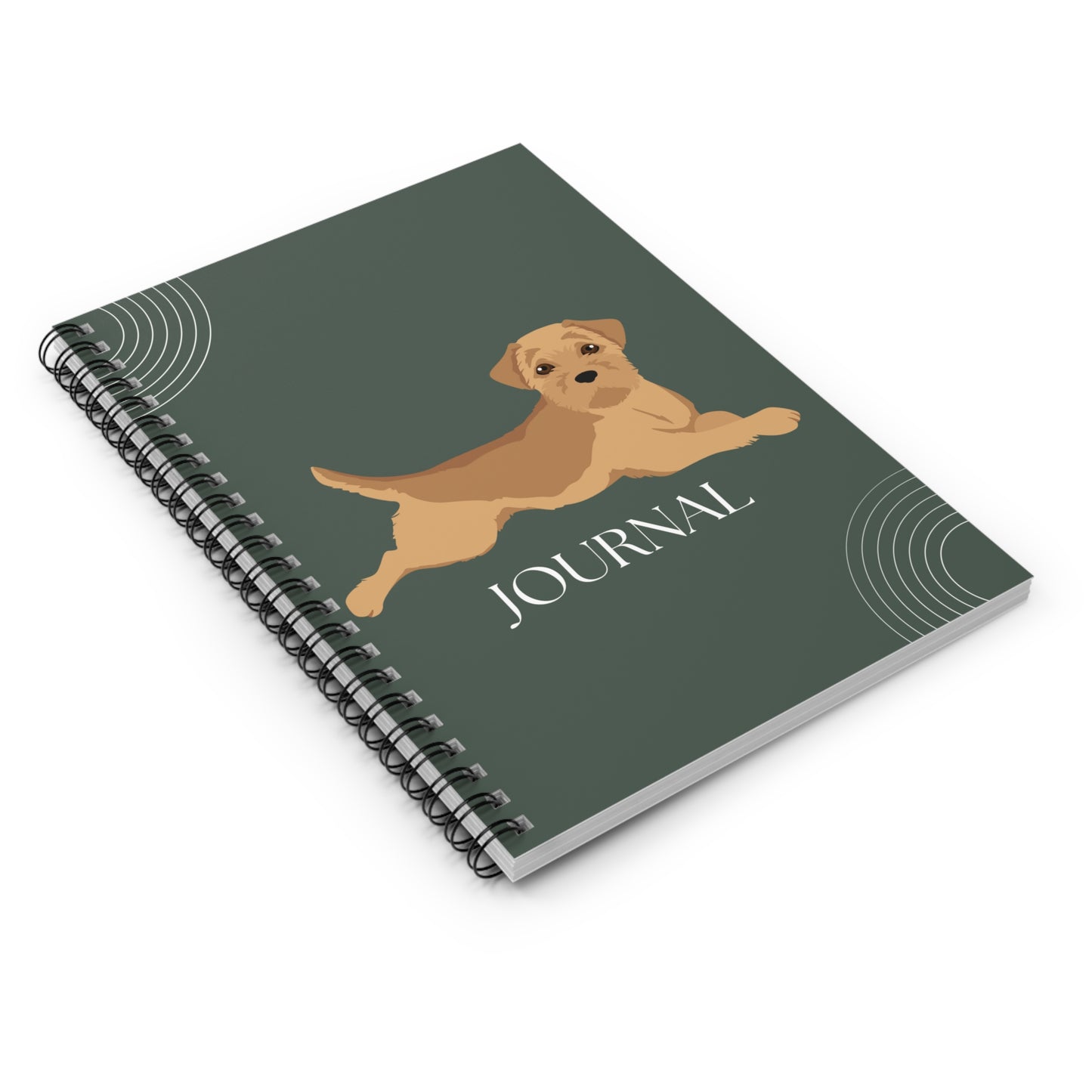 Border Terrier College Ruled Spiral Notebook