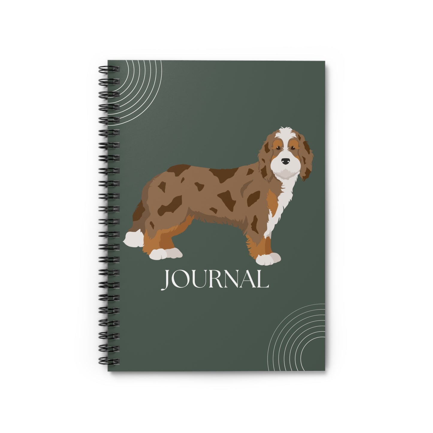 Bernedoodle College Ruled Spiral Notebook