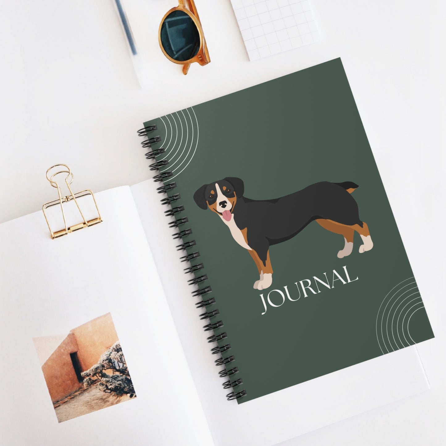 Entlebucher Mountain Dog College Ruled Spiral Notebook