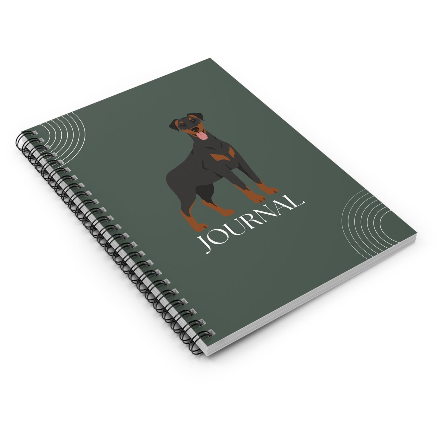 Doberman Pinscher College Ruled Spiral Notebook