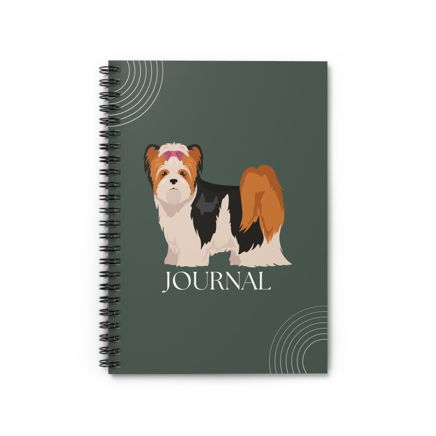 Biewer Terrier College Ruled Spiral Notebook