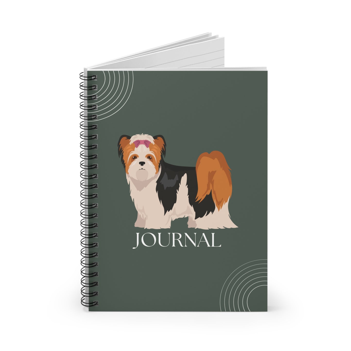 Biewer Terrier College Ruled Spiral Notebook