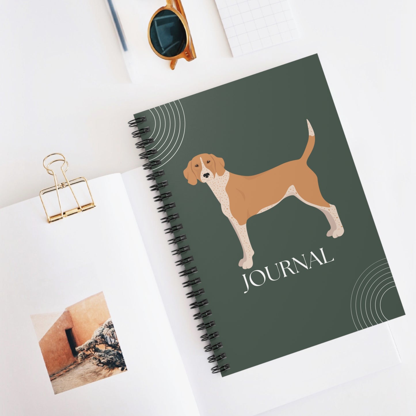 American English Coonhound College Ruled Spiral Notebook