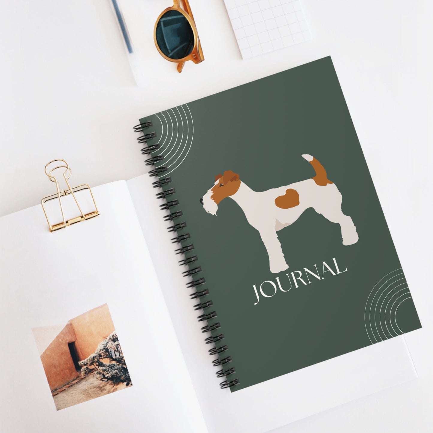 Wire Fox Terrier College Ruled Spiral Notebook