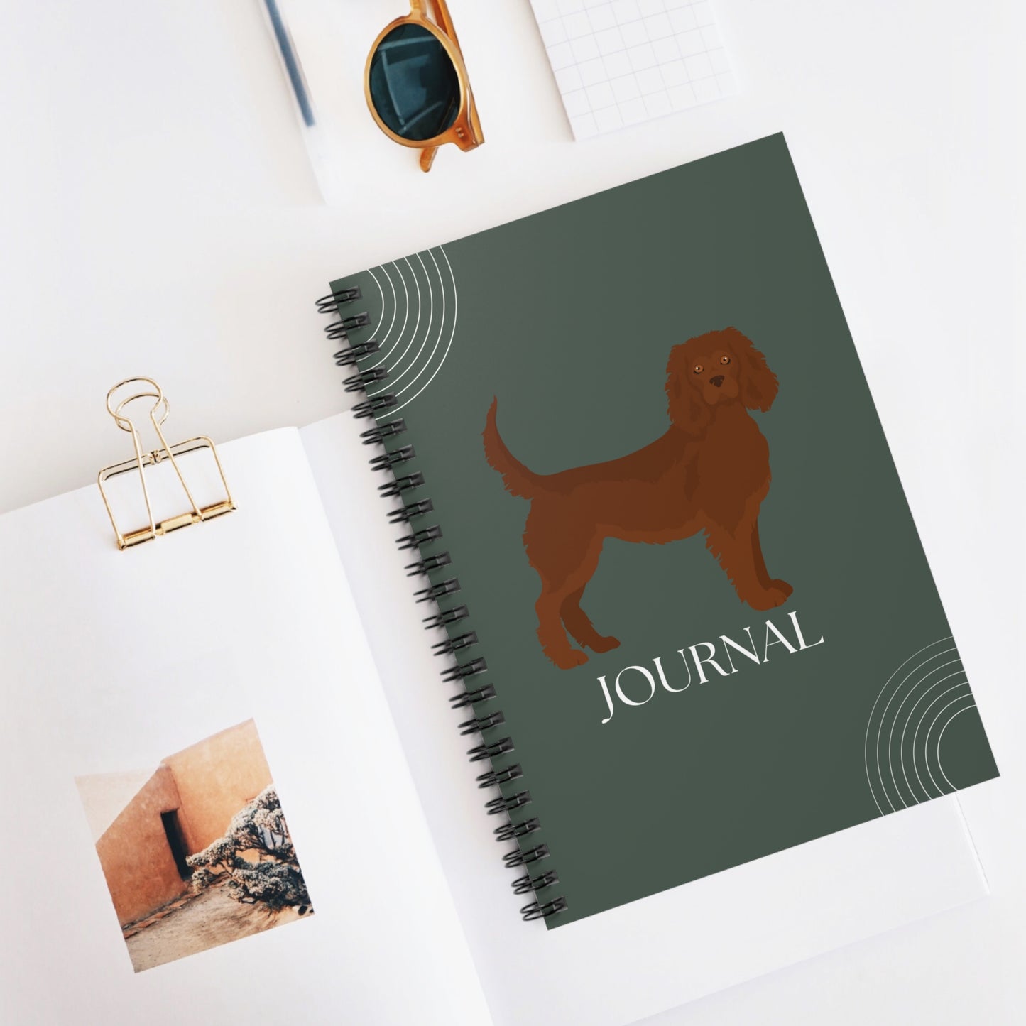 American Water Spaniel College Ruled Spiral Notebook