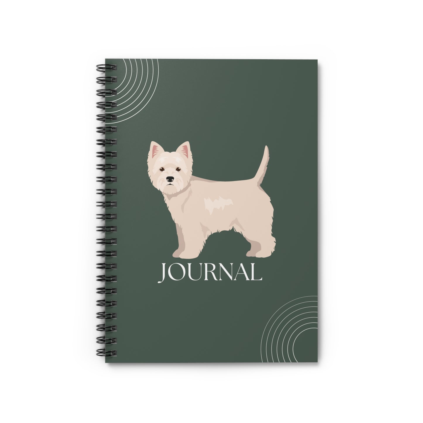 West Highland White Terrier College Ruled Spiral Notebook