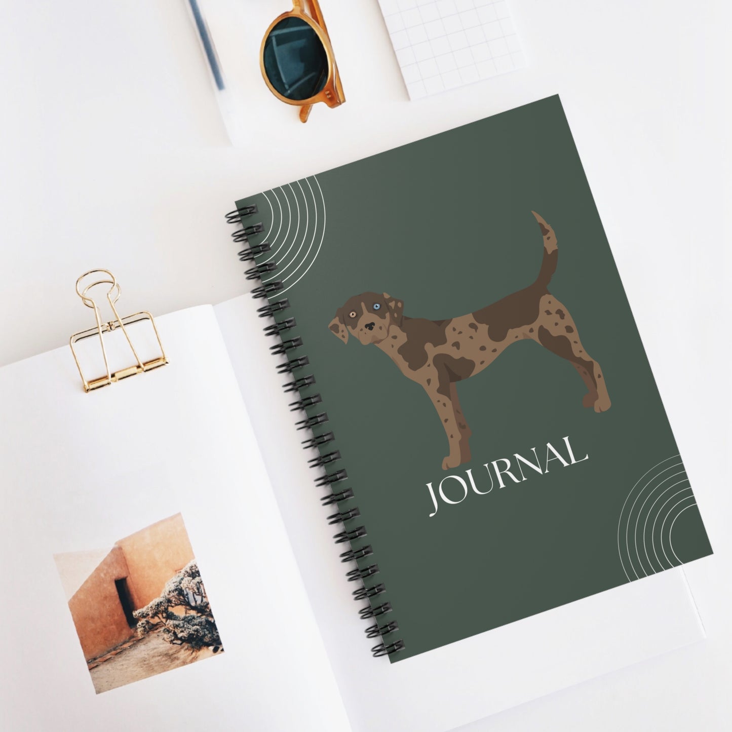 American Leopard Hound College Ruled Spiral Notebook