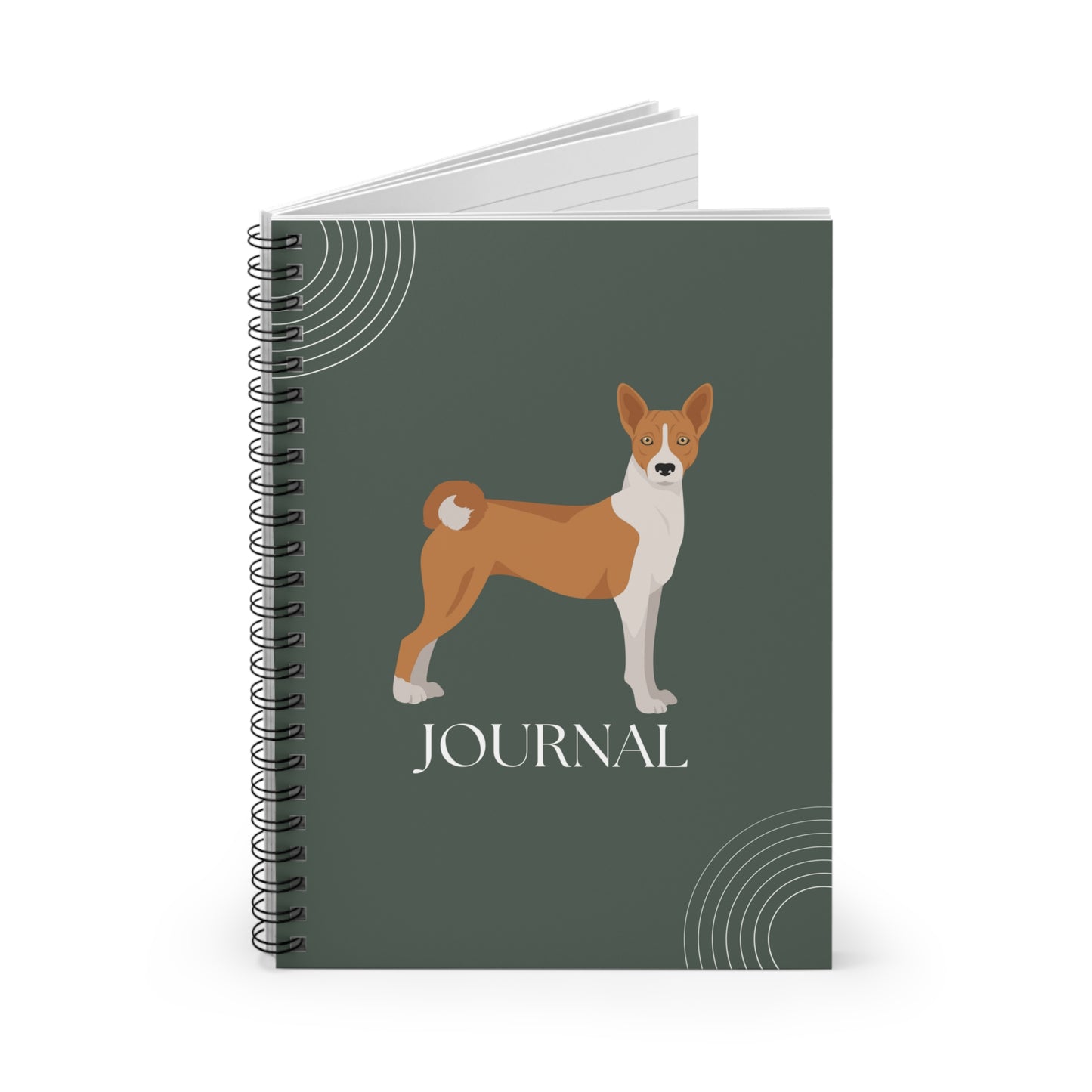 Basenji College Ruled Spiral Notebook
