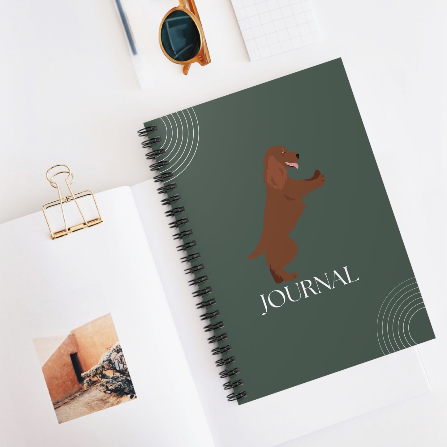 Irish Setter College Ruled Spiral Notebook