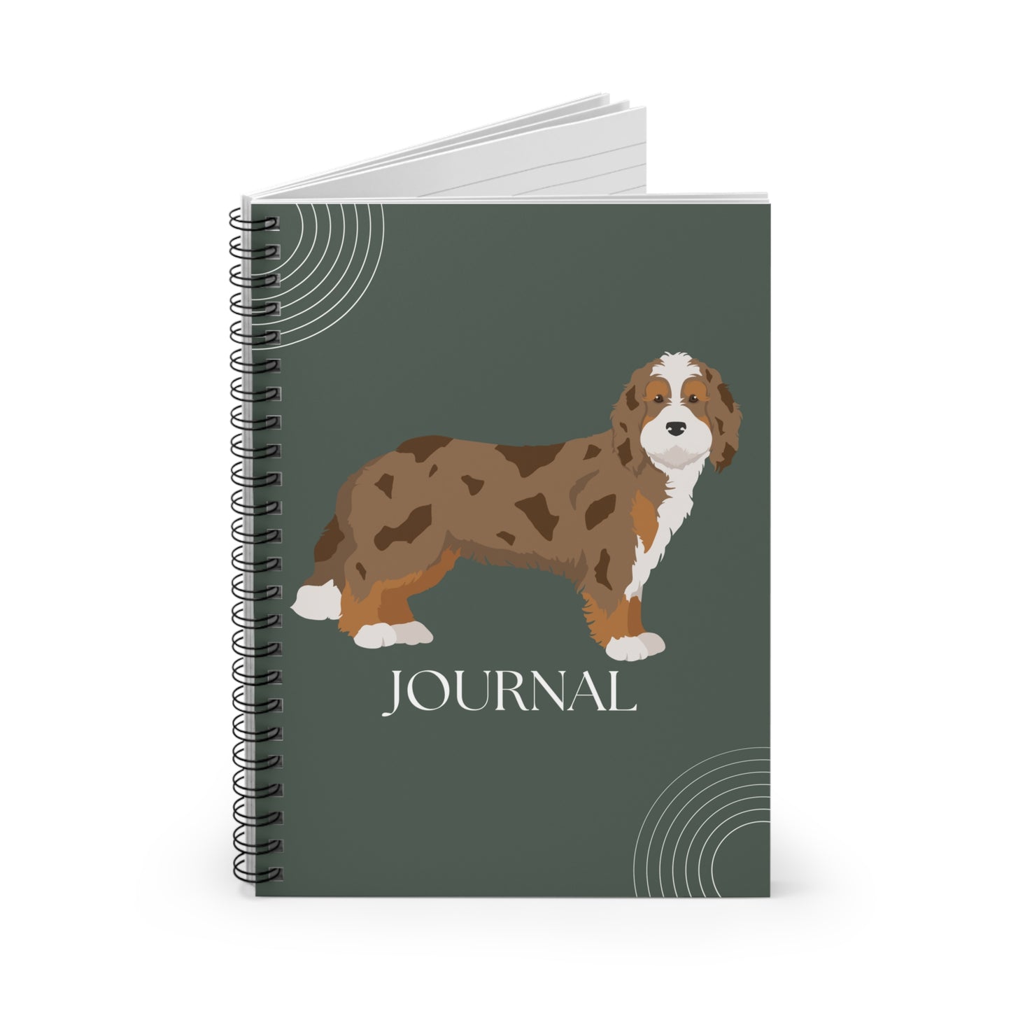 Bernedoodle College Ruled Spiral Notebook