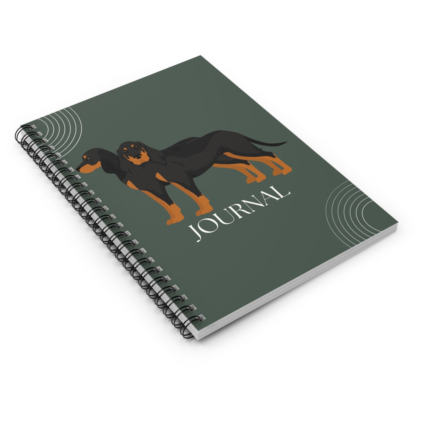 Black and Tan Coonhound College Ruled Spiral Notebook