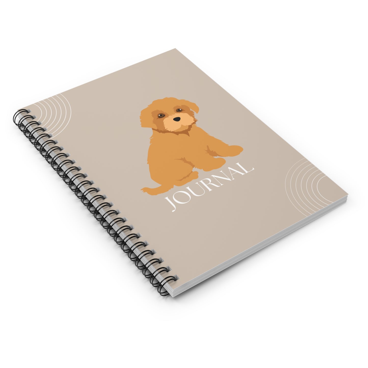 Mini Labradoodle College Ruled Spiral Notebook