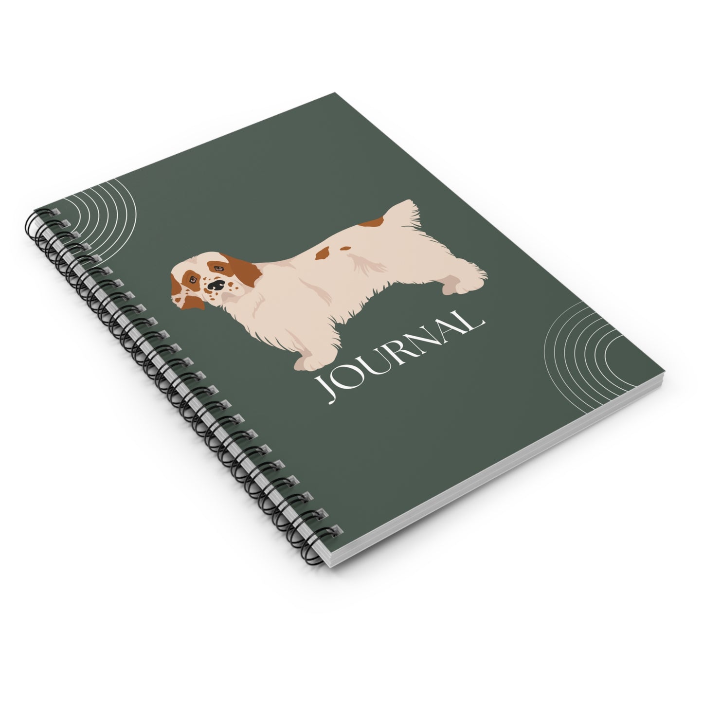 Clumber Spaniel College Ruled Spiral Notebook