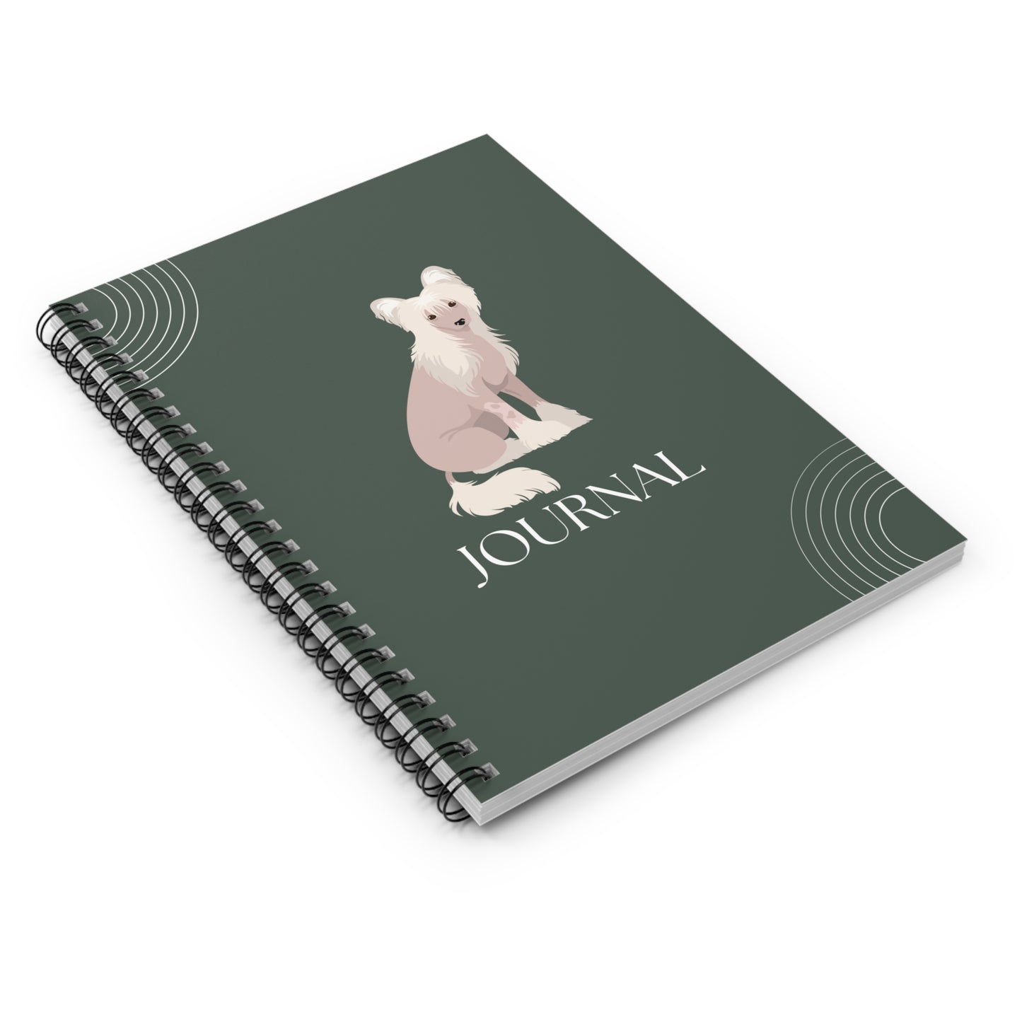 Chinese Crested College Ruled Spiral Notebook