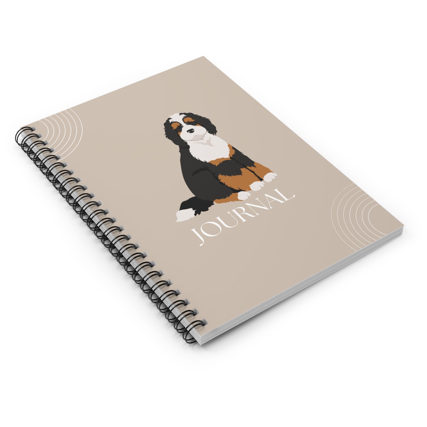 Bernedoodle College Ruled Spiral Notebook