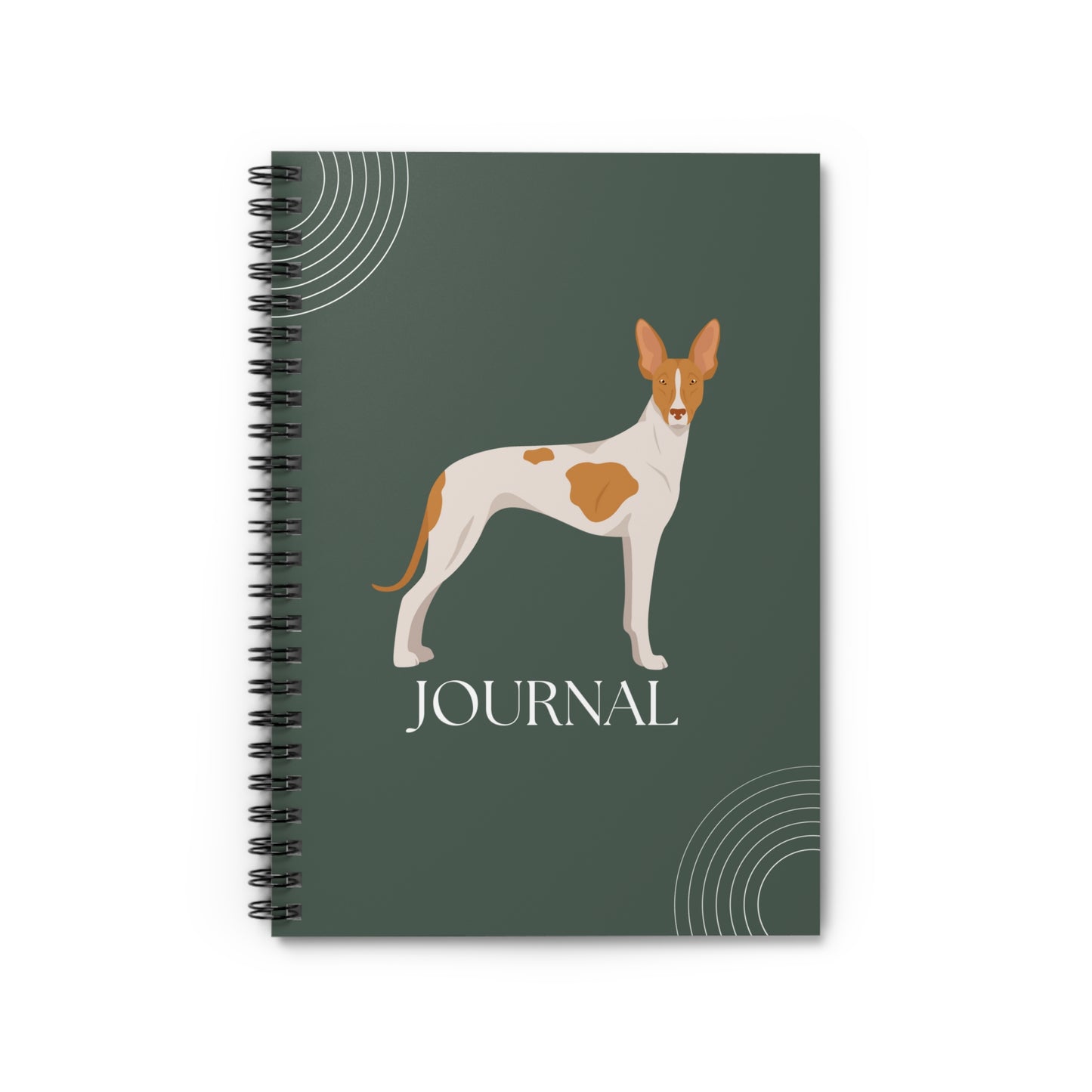 Ibizan Hound College Ruled Spiral Notebook