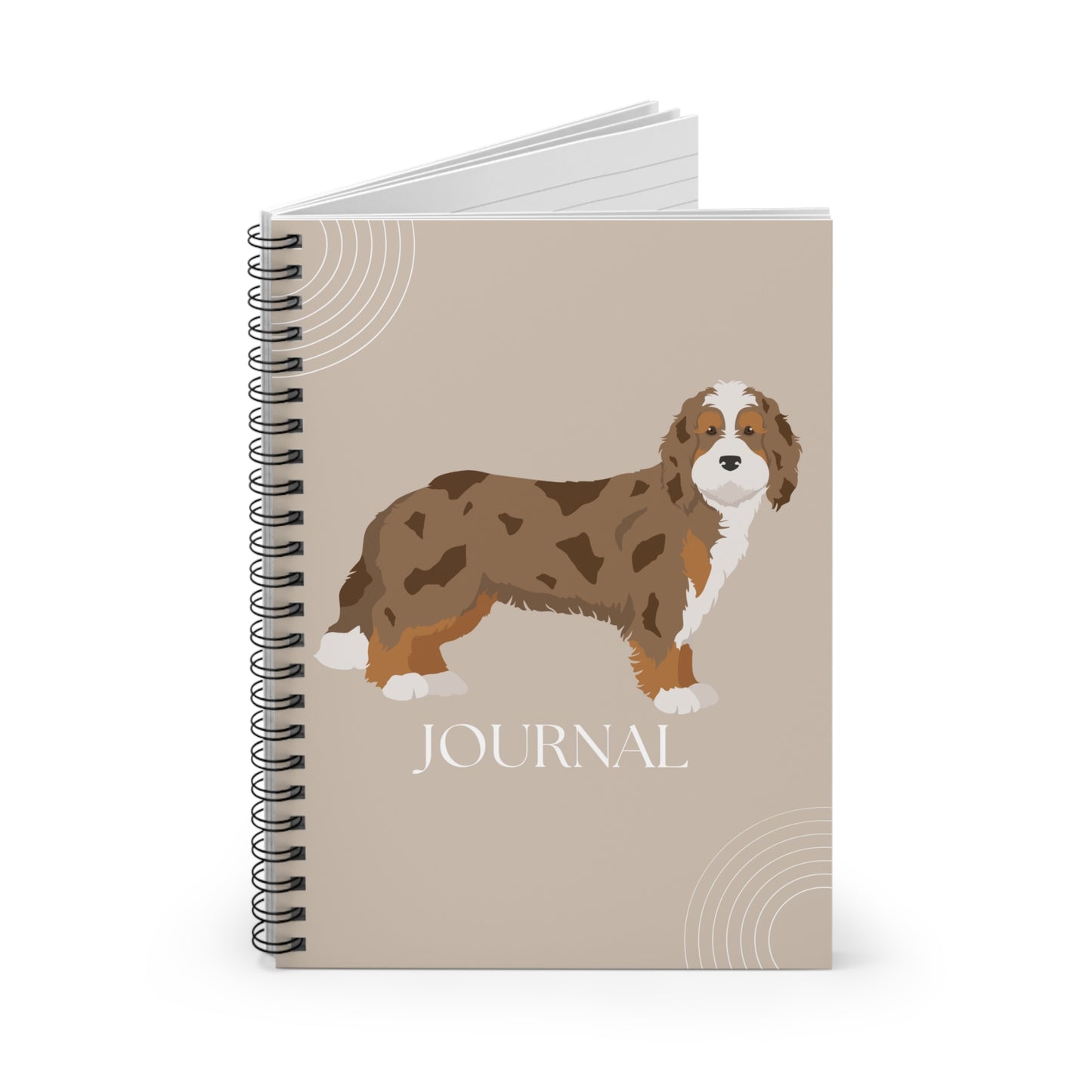 Bernedoodle College Ruled Spiral Notebook