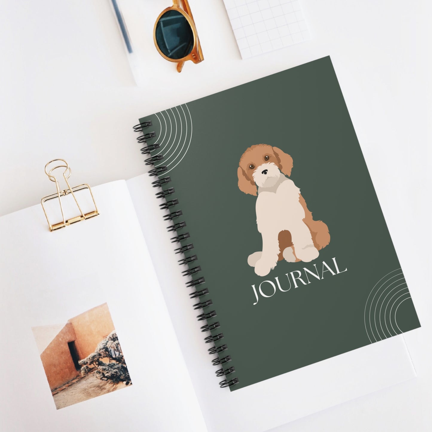 Midi Labradoodle College Ruled Spiral Notebook