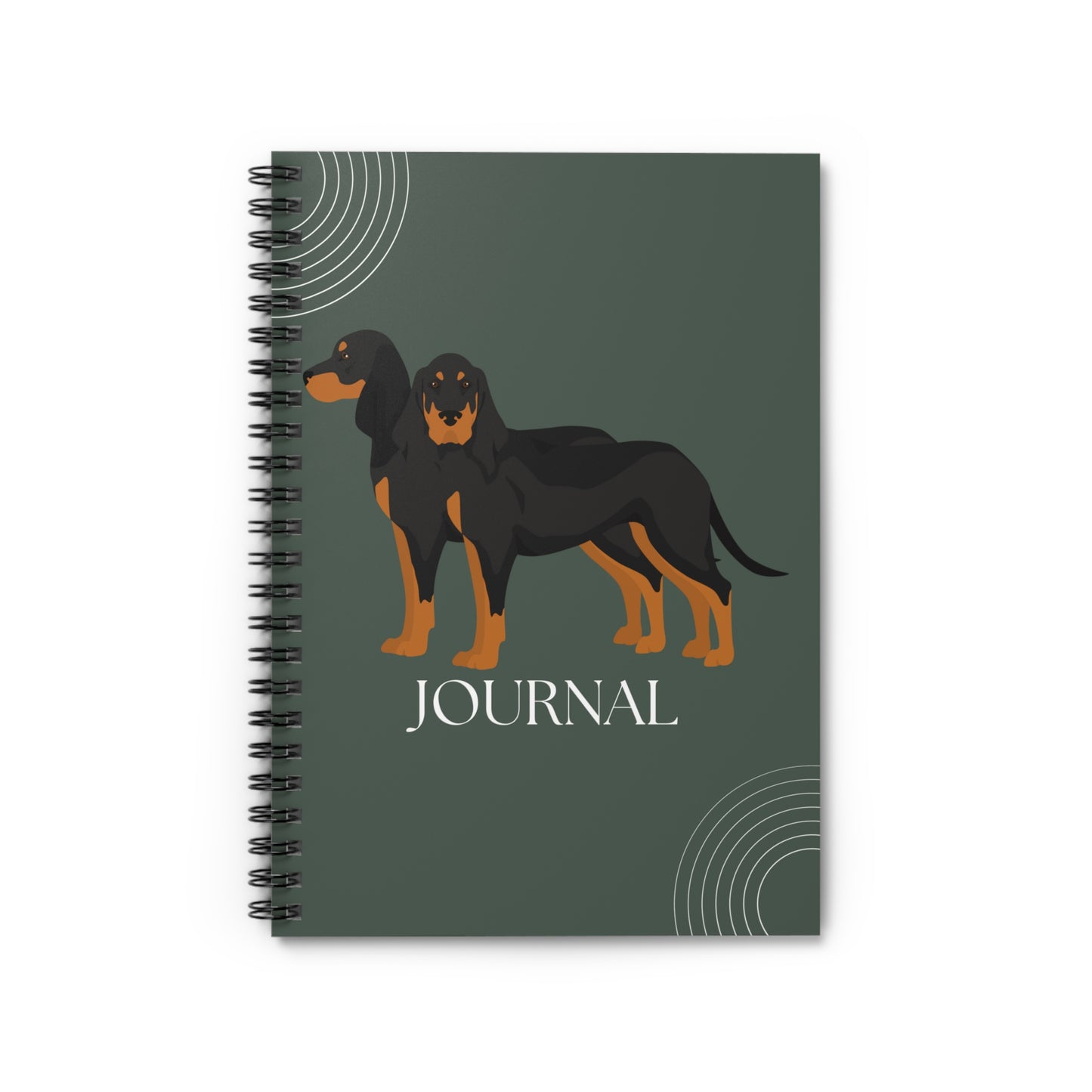 Black and Tan Coonhound College Ruled Spiral Notebook