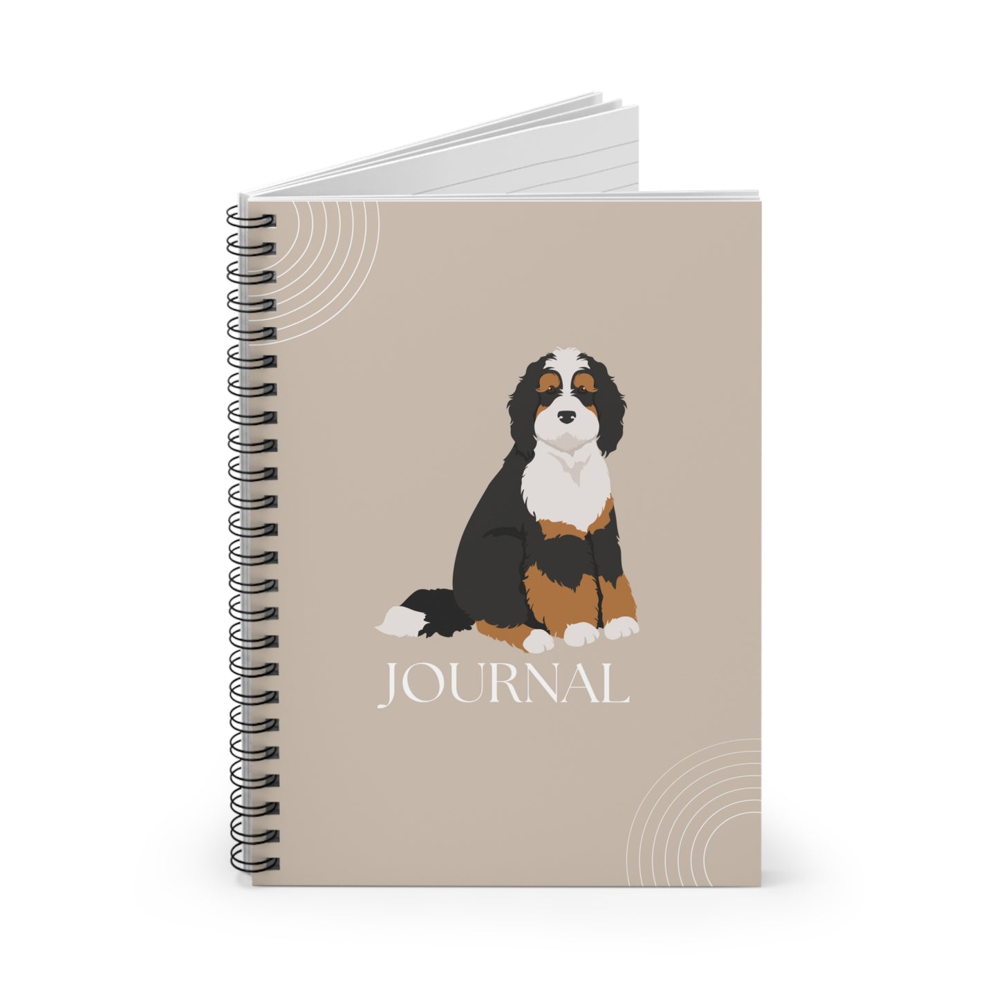 Bernedoodle College Ruled Spiral Notebook