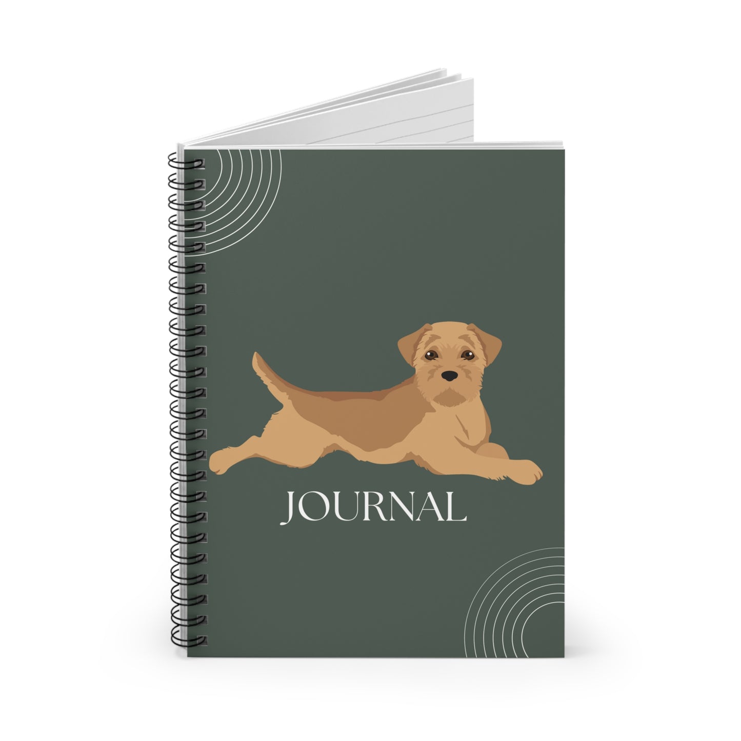 Border Terrier College Ruled Spiral Notebook