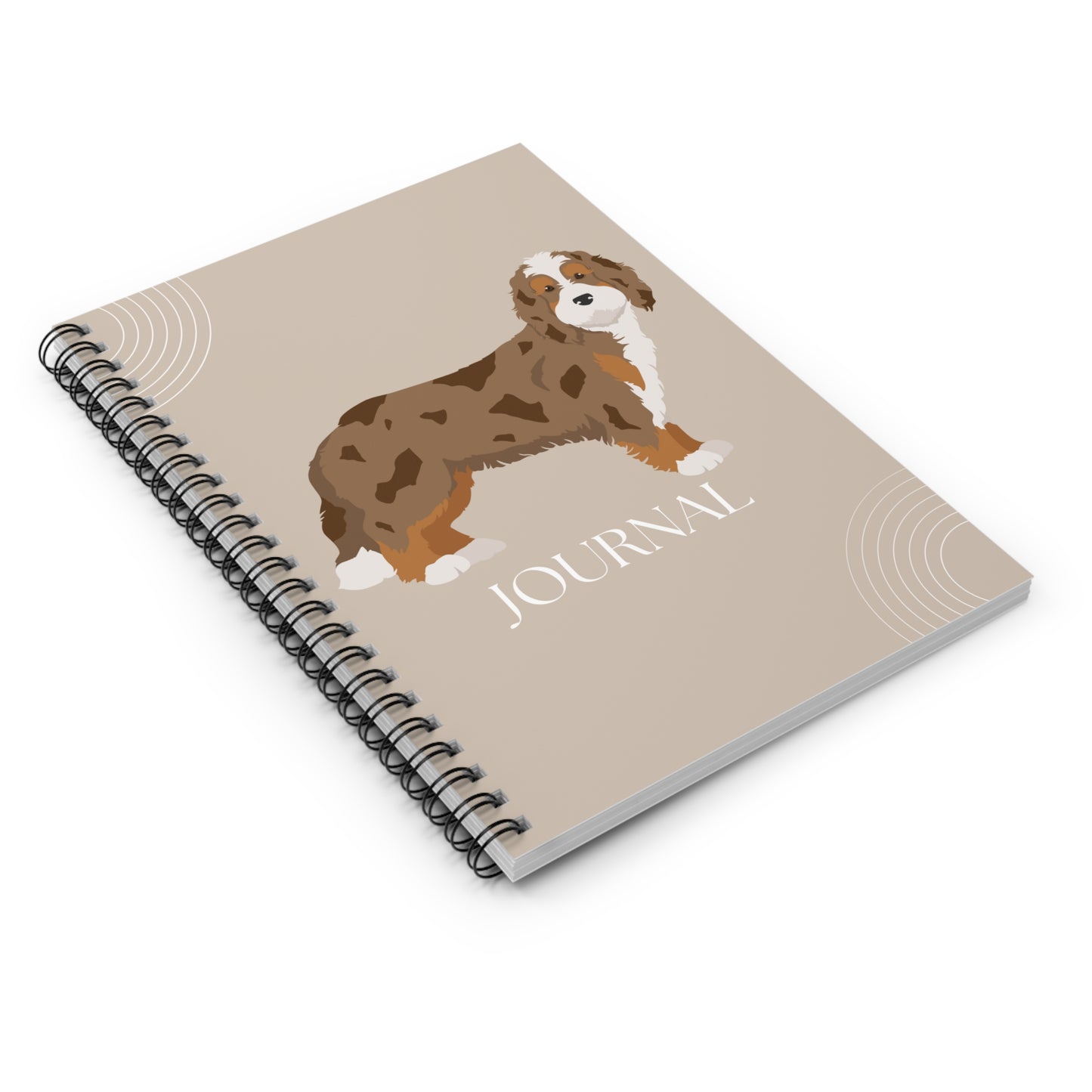 Bernedoodle College Ruled Spiral Notebook