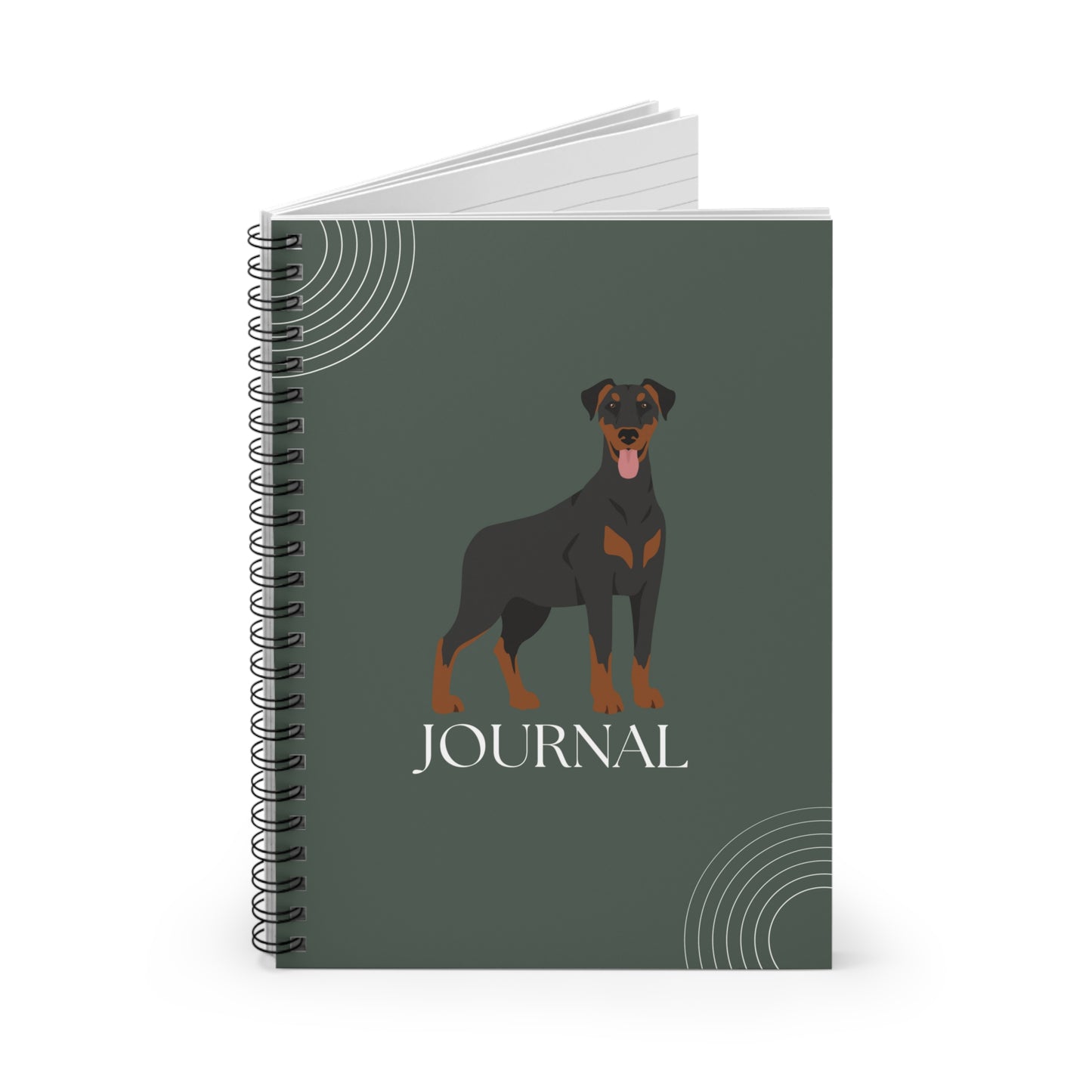 Doberman Pinscher College Ruled Spiral Notebook