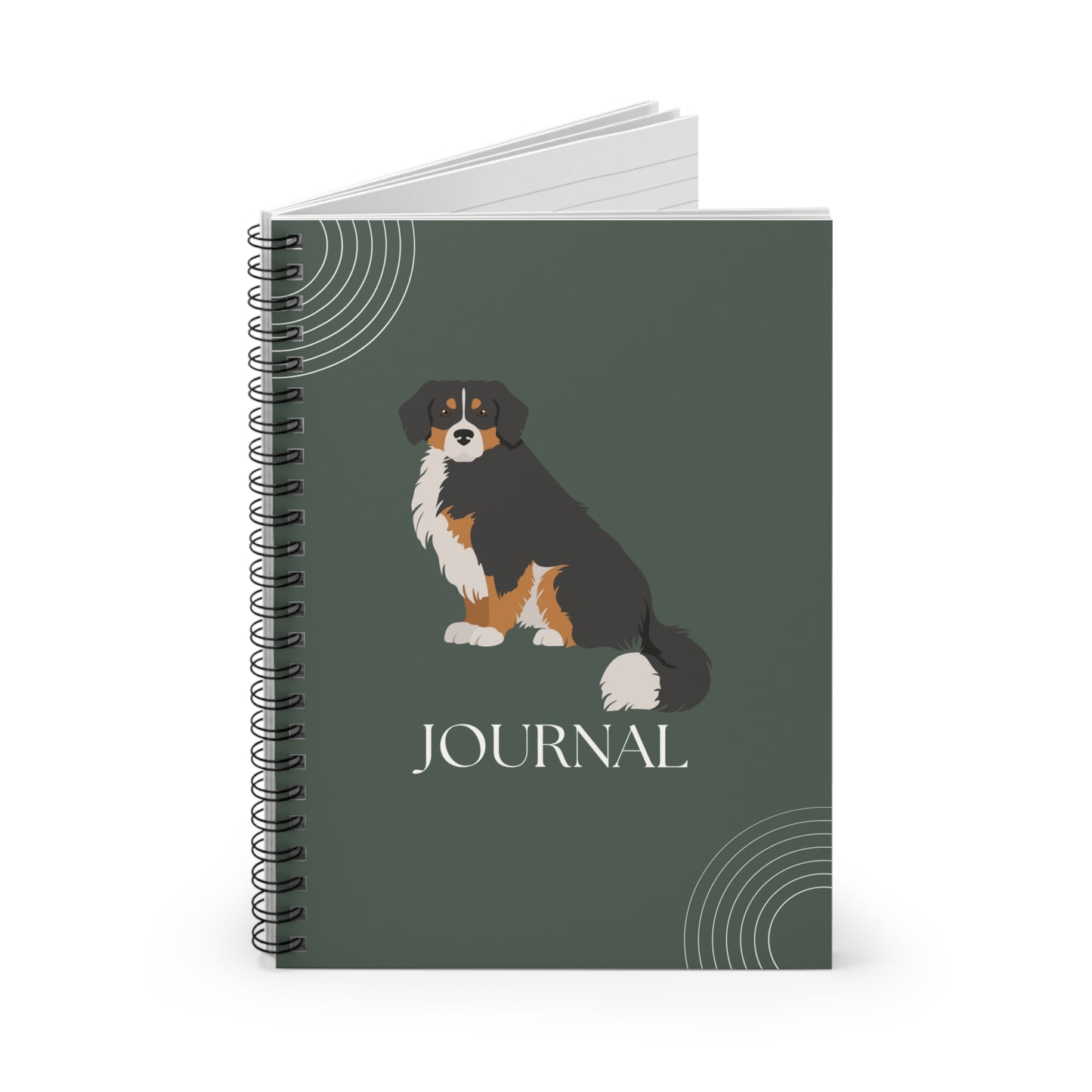 Bernese Mountain Dog College Ruled Spiral Notebook