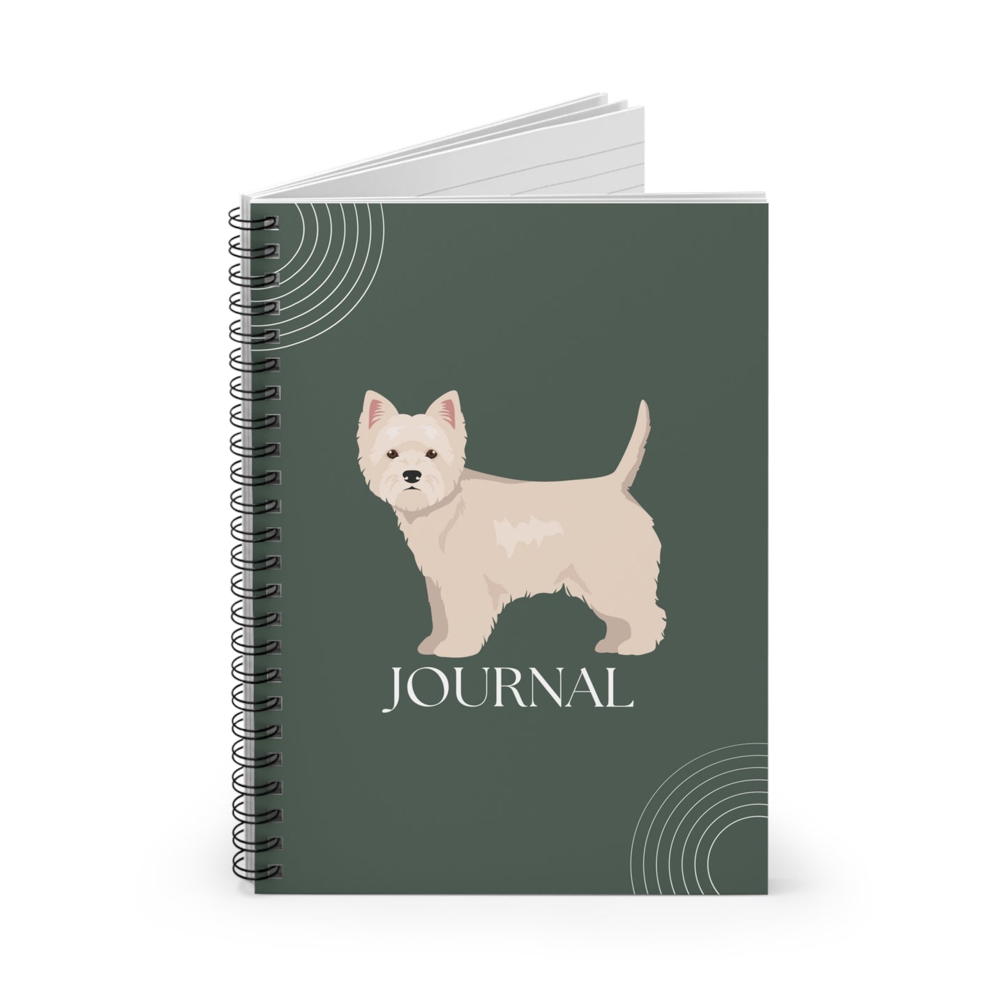 West Highland White Terrier College Ruled Spiral Notebook