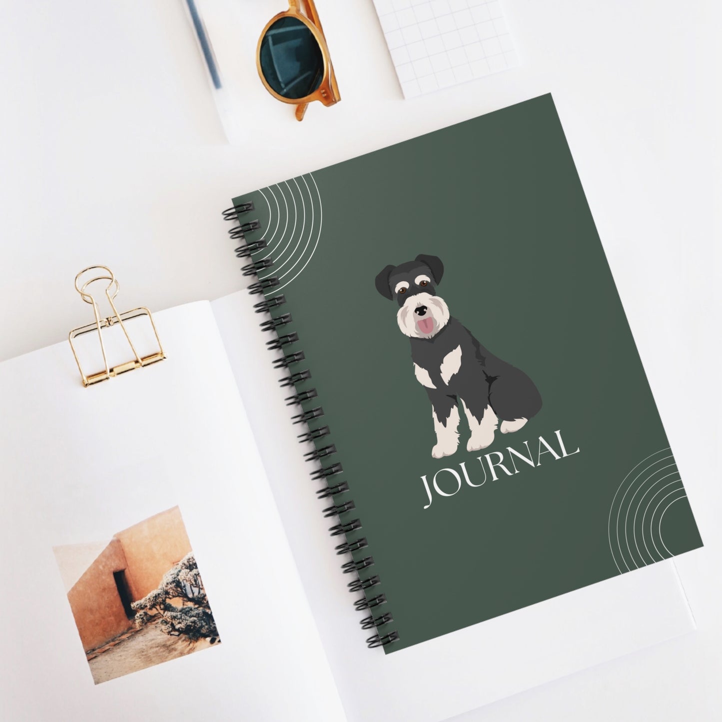 Standard Schnauzer College Ruled Spiral Notebook
