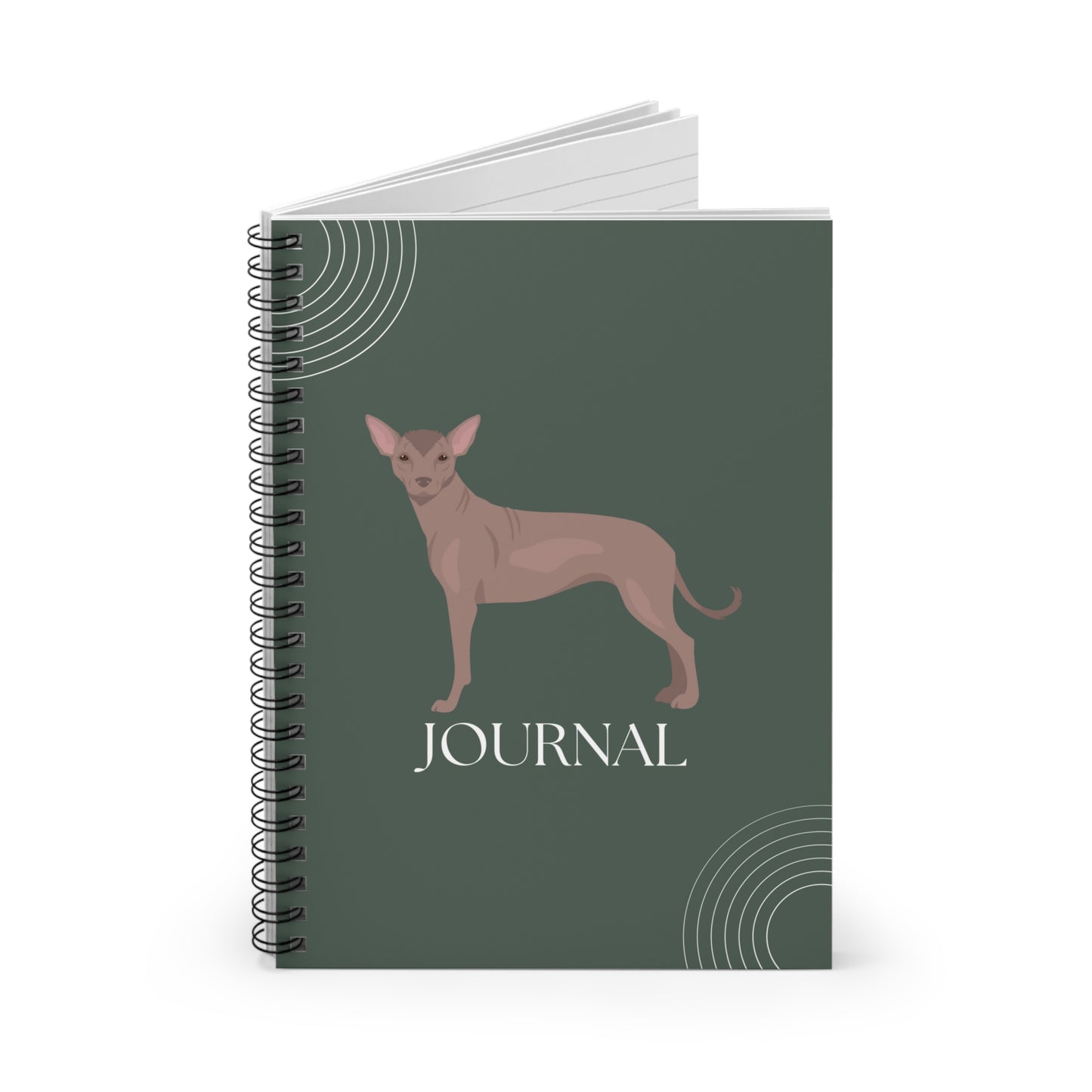 Xoloitzcuintli College Ruled Spiral Notebook