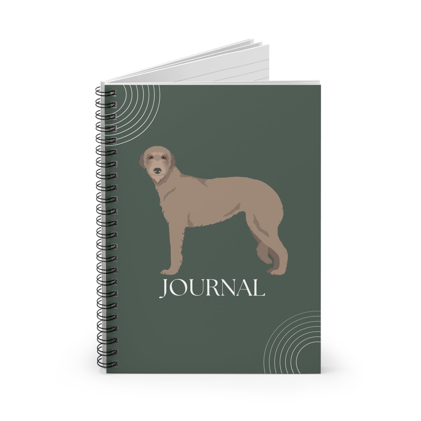 Irish Wolfhound College Ruled Spiral Notebook