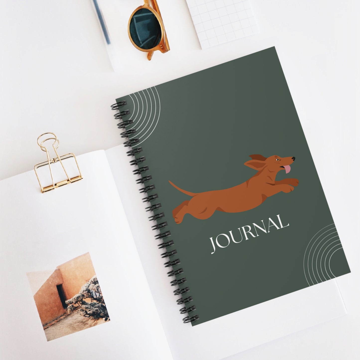 Dachshund College Ruled Spiral Notebook
