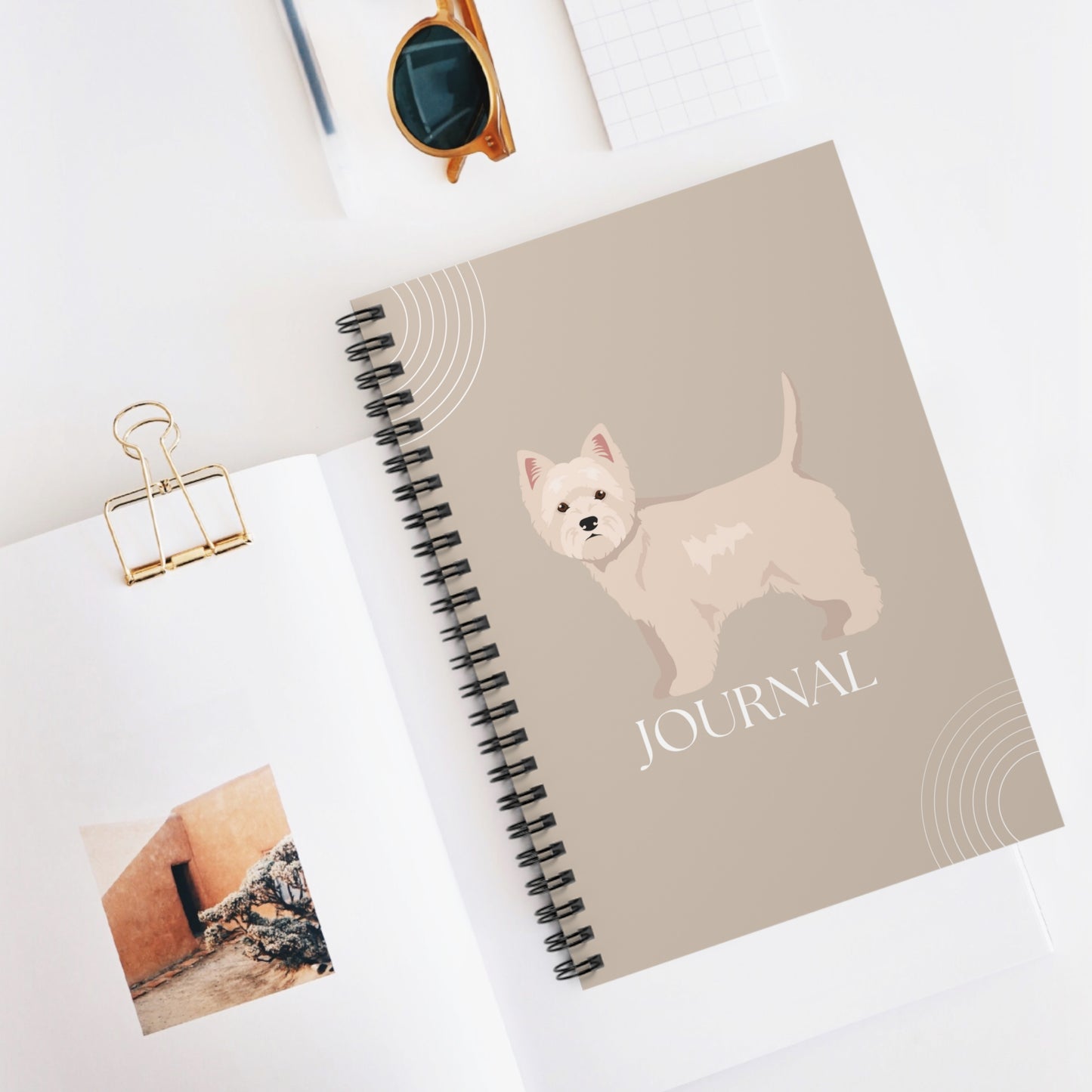 West Highland White Terrier College Ruled Spiral Notebook