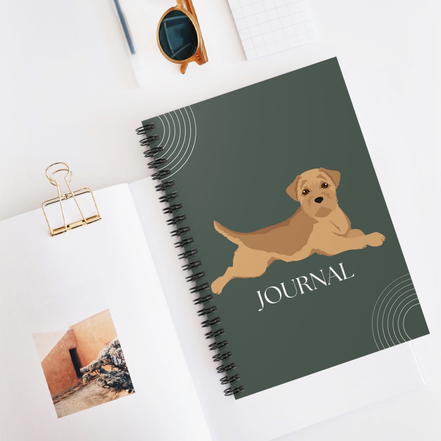 Border Terrier College Ruled Spiral Notebook