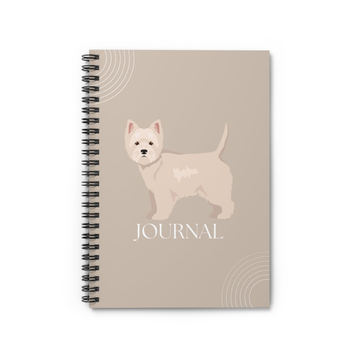 West Highland White Terrier College Ruled Spiral Notebook