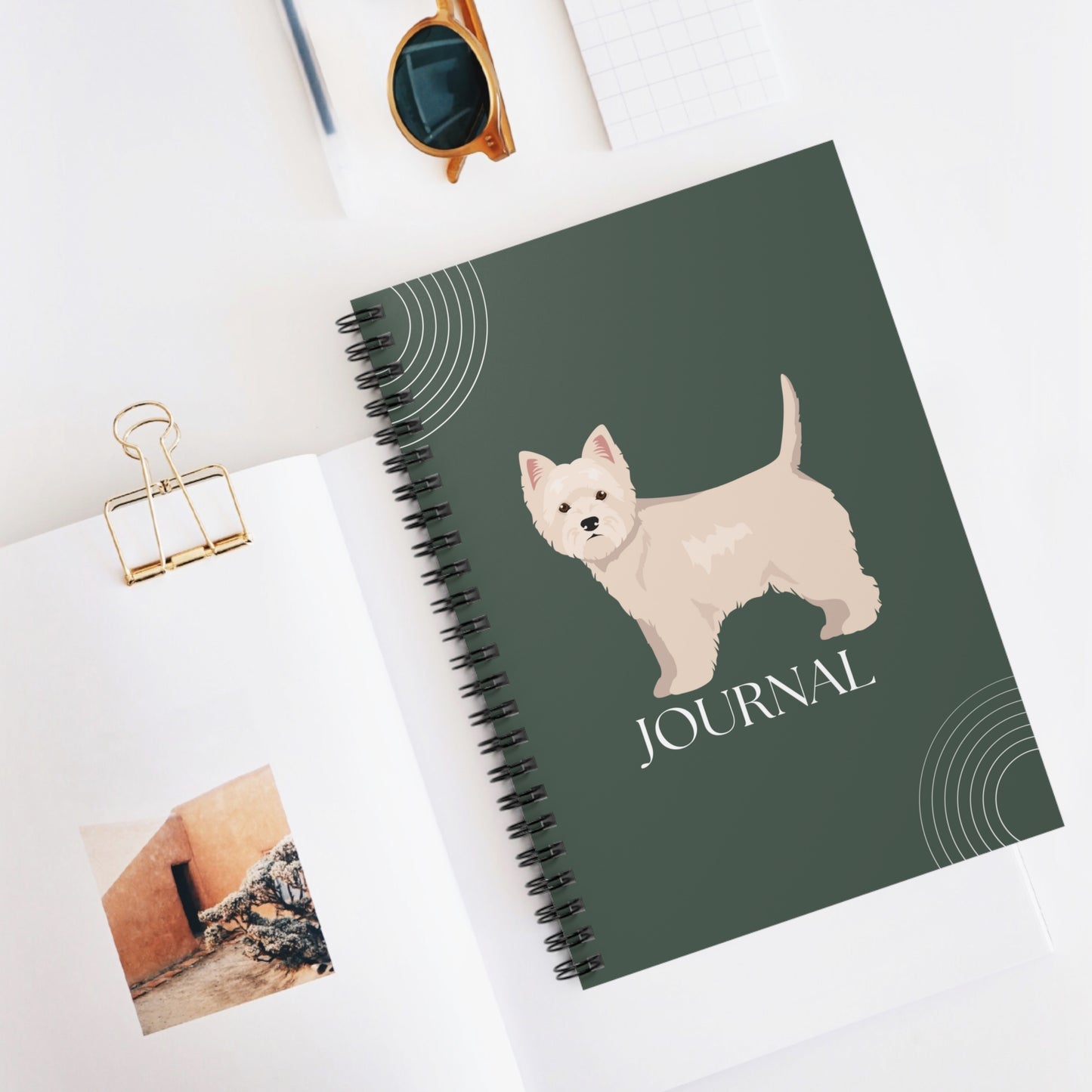 West Highland White Terrier College Ruled Spiral Notebook