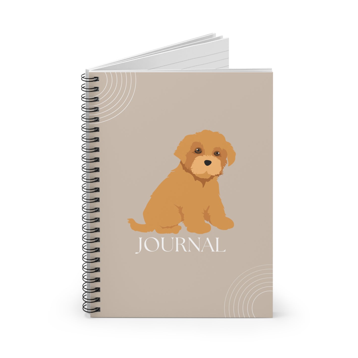 Mini Labradoodle College Ruled Spiral Notebook