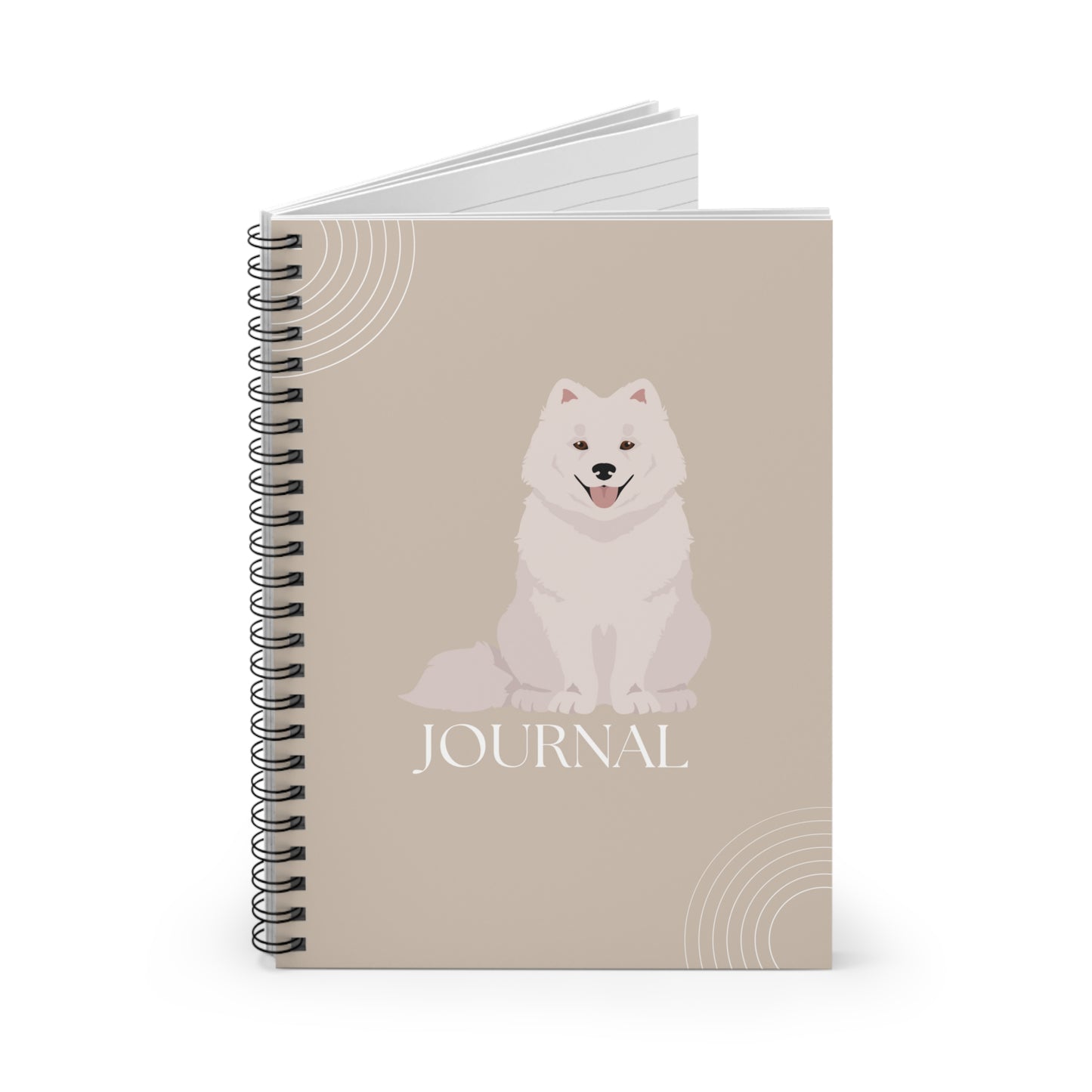 Samoyed College Ruled Spiral Notebook