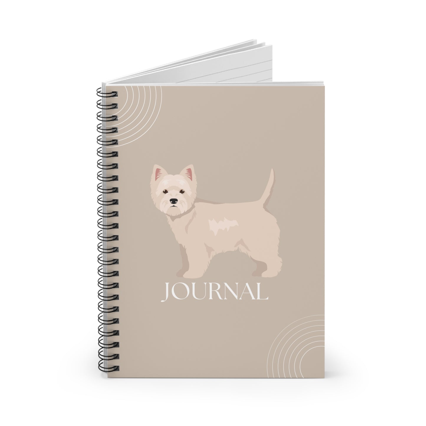 West Highland White Terrier College Ruled Spiral Notebook