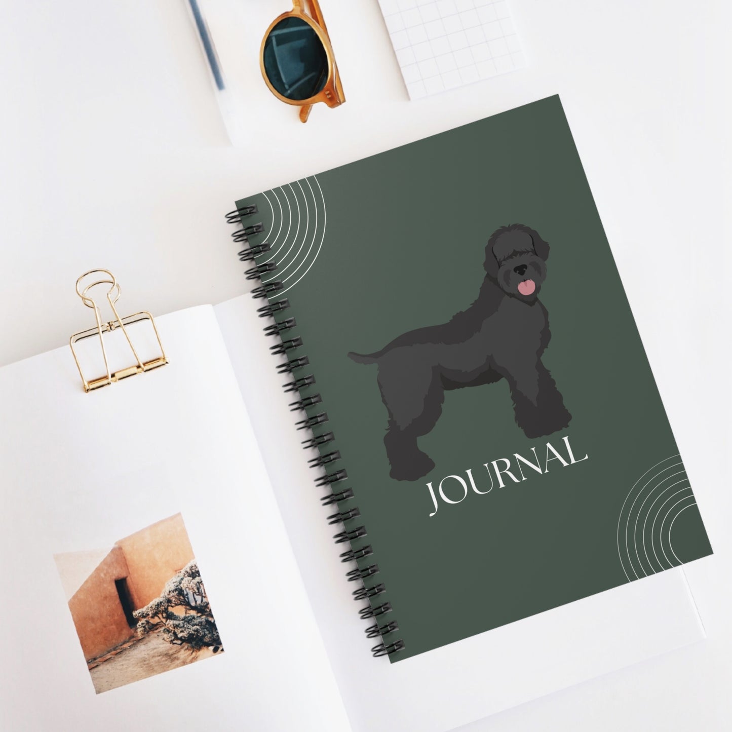Black Russian Terrier College Ruled Spiral Notebook