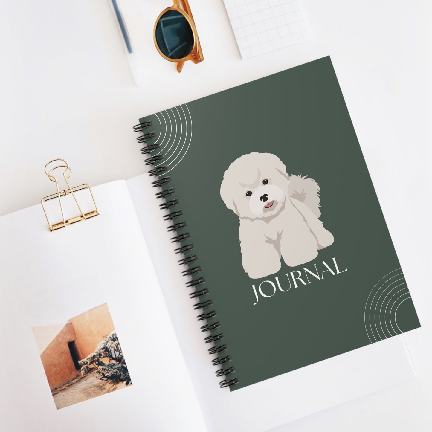 Bichon Frise College Ruled Spiral Notebook