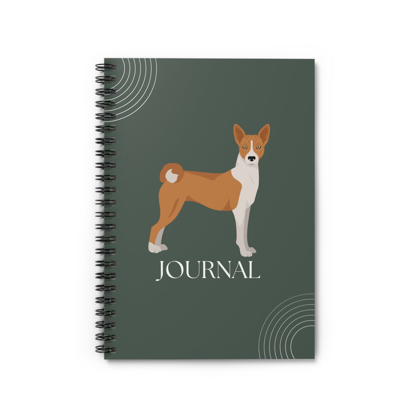 Basenji College Ruled Spiral Notebook