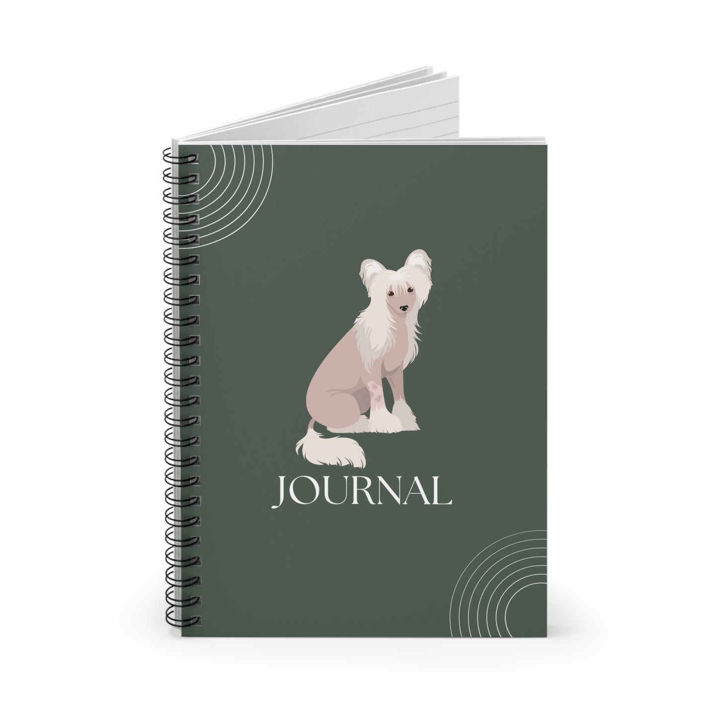 Chinese Crested College Ruled Spiral Notebook