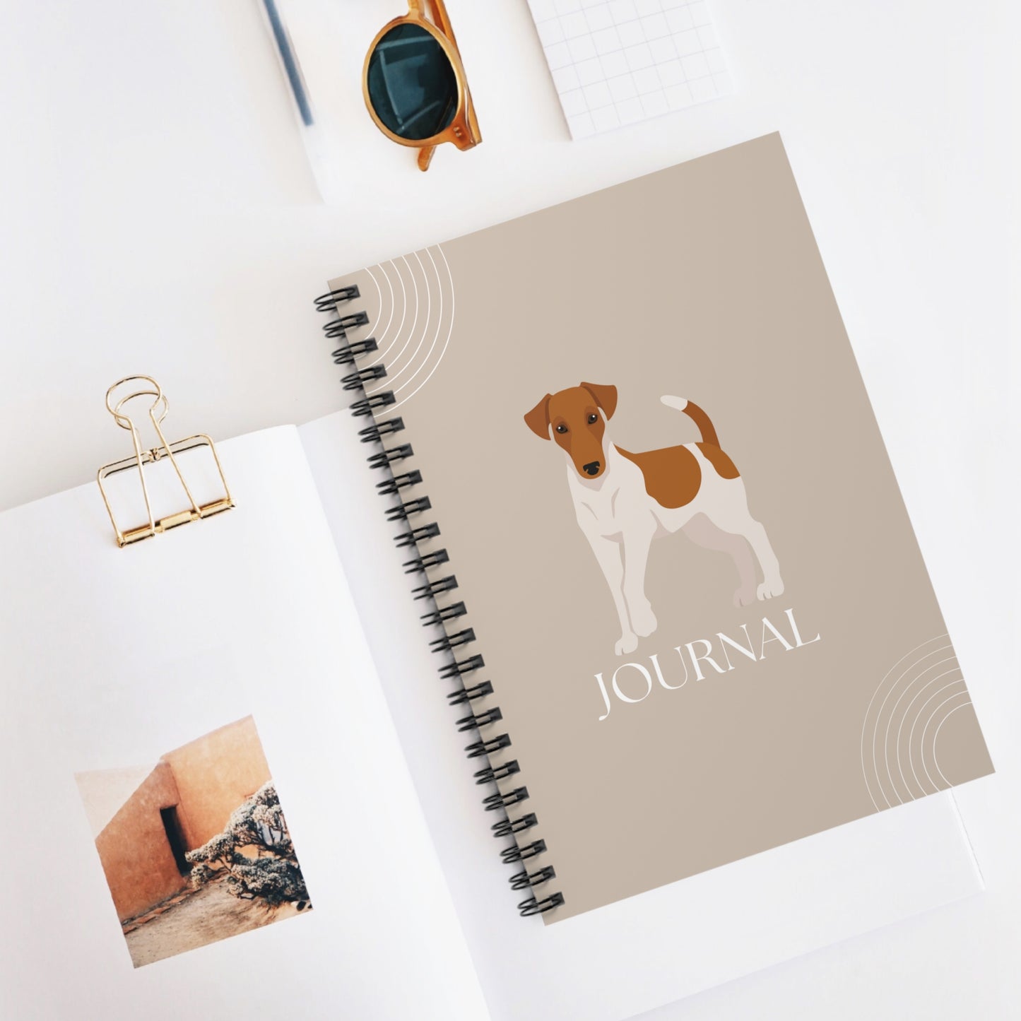 Smooth Fox Terrier College Ruled Spiral Notebook