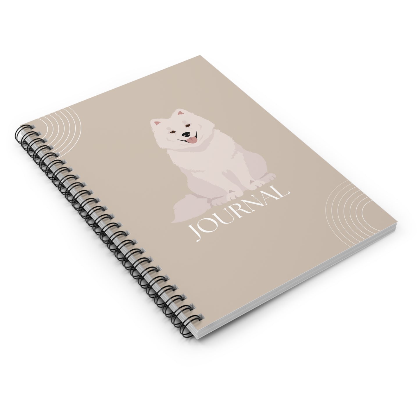 Samoyed College Ruled Spiral Notebook
