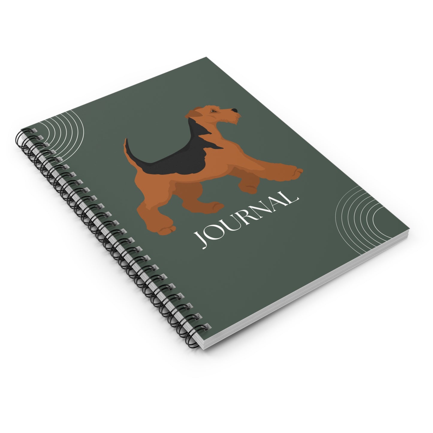 Airedale Terrier College Ruled Spiral Notebook