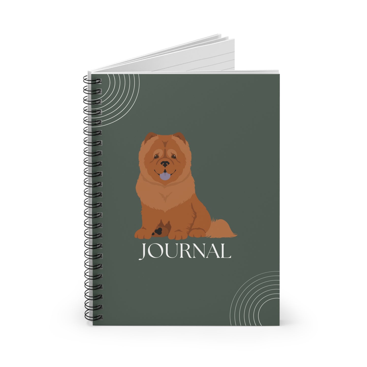 Chow Chow College Ruled Spiral Notebook