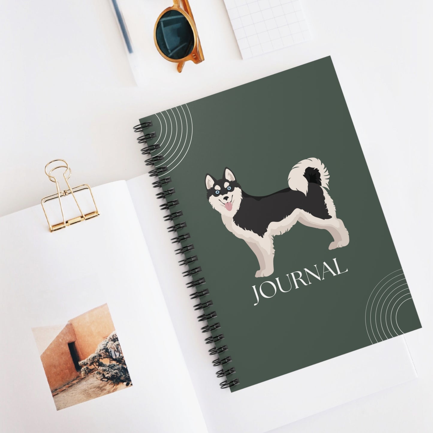 Alaskan Klee Kai College Ruled Spiral Notebook