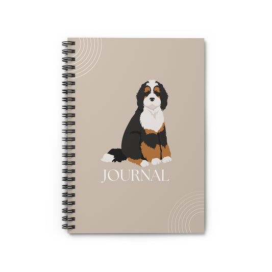 Bernedoodle College Ruled Spiral Notebook